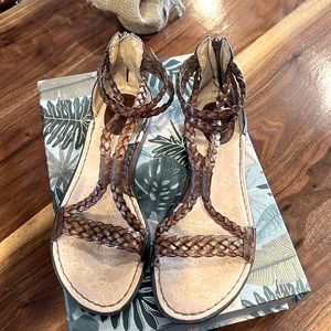 b.o.c. Brown Braided Sandals